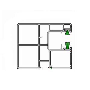 Deceuninck Rolladen Weiss / 100cm Deceuninck Inoutic PVC Einzelführungsschiene RKI 60 15045