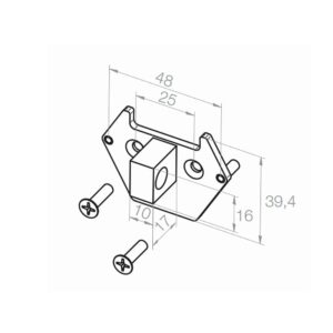 Elero Rolladen Elero Adapterplatte RevoLine M 10x16 Lang