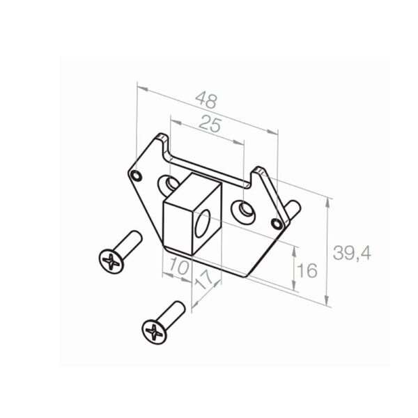 Elero Rolladen Elero Adapterplatte RevoLine M 10x16 Lang