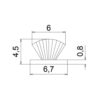 Exte Rolladen Exte Bürstendichtung für ALU-Führungsschiene 6,7x4,5mm 5398