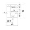 Exte Rolladen Exte PVC-Maxi Einzelführungsschiene R150