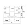 Exte Rolladen Exte PVC-Mini Doppelführungsschiene R158