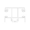 Exte Rolladen Weiss / 100cm Exte ALU-Maxi Doppelführungsschiene R169
