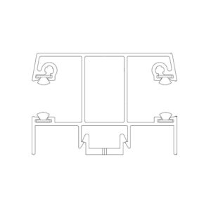 Exte Rolladen Weiss / 100cm Exte ALU-Maxi Doppelführungsschiene R169