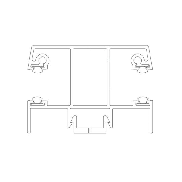 Exte Rolladen Weiss / 100cm Exte ALU-Maxi Doppelführungsschiene R169