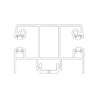 Exte Rolladen Weiss / 100cm Exte ALU-Mini Doppelführungsschiene R168