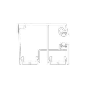 Exte Rolladen Weiss / 100cm Exte ALU-Mini Einzelführungsschiene R160