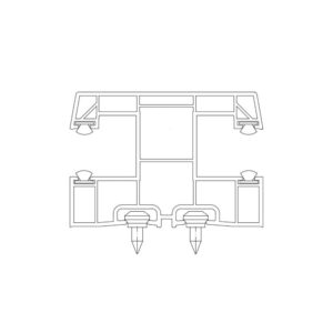 Exte Rolladen Weiss / 100cm Exte PVC-Maxi Doppelführungsschiene R162
