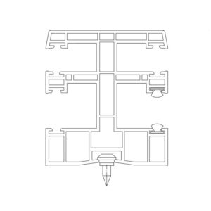 Exte Rolladen Weiss / 100cm Exte PVC-Maxi Doppelführungsschiene R164