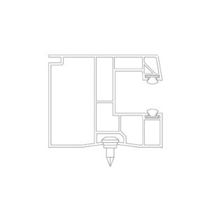 Exte Rolladen Weiss / 100cm Exte PVC-Maxi Einzelführungsschiene R161