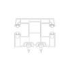 Exte Rolladen Weiss / 100cm Exte PVC-Mini Doppelführungsschiene R158