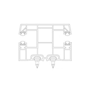 Exte Rolladen Weiss / 100cm Exte PVC-Mini Doppelführungsschiene R158
