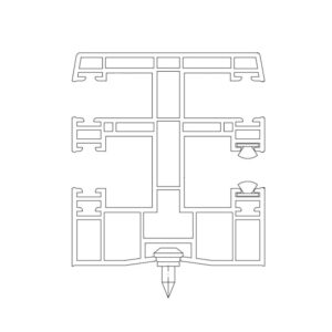 Exte Rolladen Weiss / 100cm Exte PVC-Mini Doppelführungsschiene R163