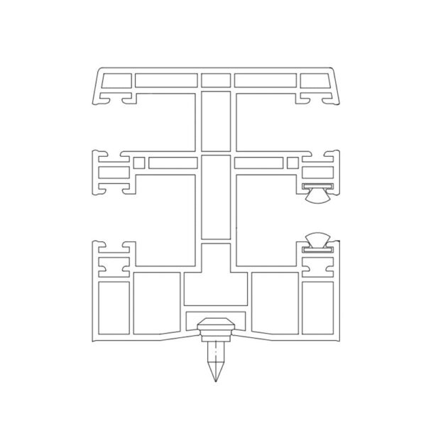 Exte Rolladen Weiss / 100cm Exte PVC-Mini Doppelführungsschiene R163