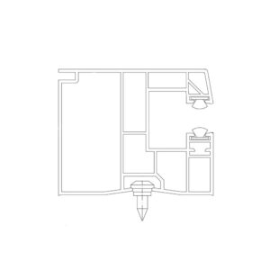 Exte Rolladen Weiss / 100cm Exte PVC-Mini Einzelführungsschiene R151