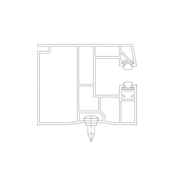 Exte Rolladen Weiss / 100cm Exte PVC-Mini Einzelführungsschiene R151