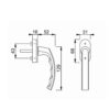 Hoppe Fenster Hoppe DK-Fenstergriff Luxembourg Secustik® 32-42 mm Verkehrsweiß