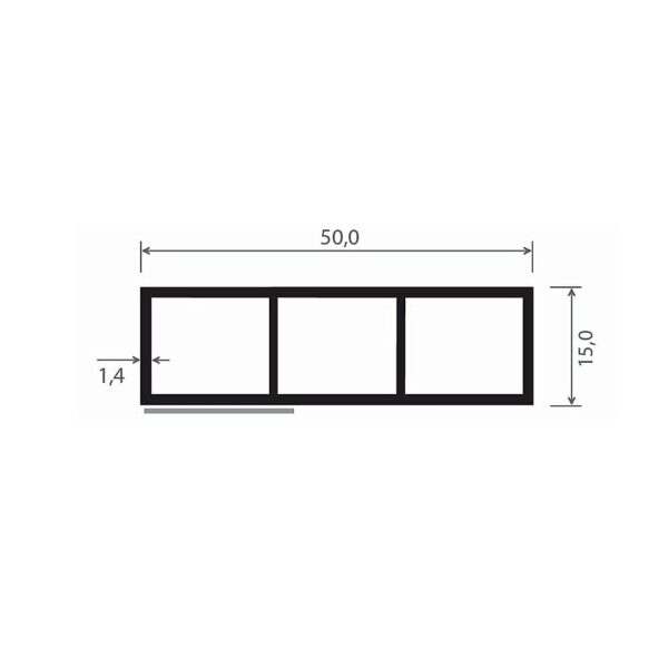 MK Menke Fenster MK Kammerprofil 15/50mm Selbstklebend 078282