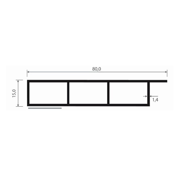 MK Menke Fenster MK Verkleidungsprofil 80/15mm Selbstklebend 078284