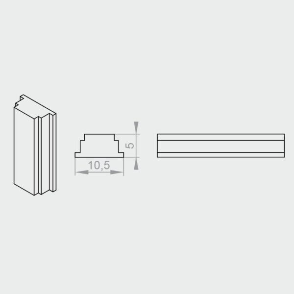 Portos Plissee Portos Plissee Südpolmagnet (negativ geladen) MSD-160