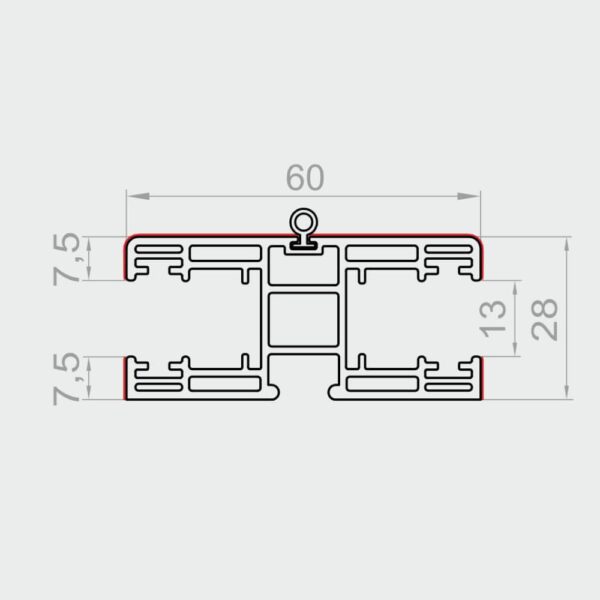 Portos Rolladen Portos PVC Führungsschiene NPR-030 60/28
