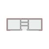 Portos Rolladen Weiß (ähnlich RAL9016) / 100cm Portos PVC Distanzstück für Führungsschiene 60/20 DP-PCV-20