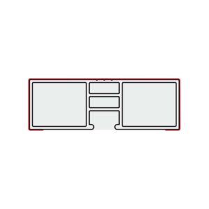 Portos Rolladen Weiß (ähnlich RAL9016) / 100cm Portos PVC Distanzstück für Führungsschiene 60/20 DP-PCV-20