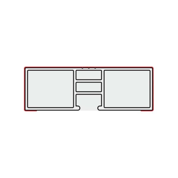 Portos Rolladen Weiß (ähnlich RAL9016) / 100cm Portos PVC Distanzstück für Führungsschiene 60/20 DP-PCV-20