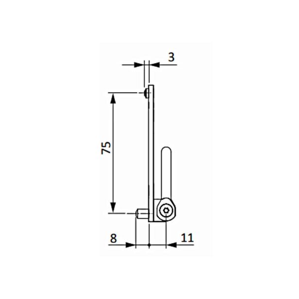 Siegenia Fenster Siegenia Ecklager D6X3/8 TS K100 TBEL6140-104061