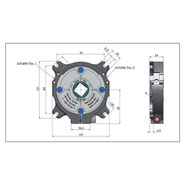 Timmer Rolladen Timmer Abrollsicherung TA 0-RD/X6 (blau) 147 Nm Drehmoment Fangmoment 855 Nm